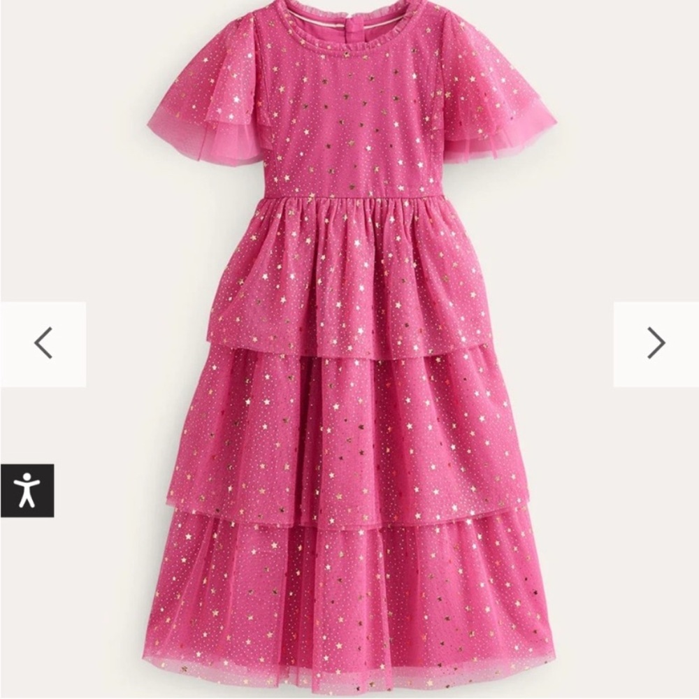 Mini Boden Girl Sparkle Tulle Dress Sz 9-10Y